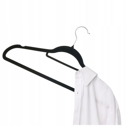 WIESZAK WELUROWY NA UBRANIA WIESZAKI WELUROWE NA ODZIEŻ X30 CZARNE na Arena.pl