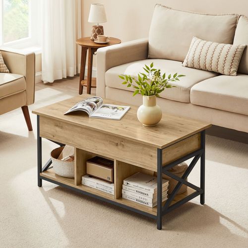 Stolik kawowy loft 100x50 cm dąb artisan wysuwany blat na Arena.pl