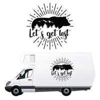 NAKLEJKA NA SAMOCHÓD góry las KAMPER przyczepę kempingową camper auto 70 cm