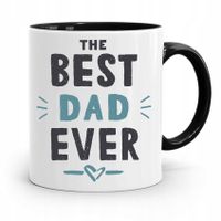 Kubek Czarny Prezent Na Dzień Ojca Best Dad Ever Z Nadrukiem Ze Zdjęciem