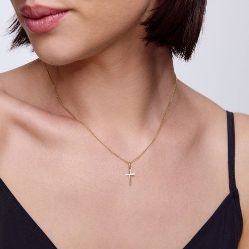 złoty elegancki krzyżyk 585 28mm na Arena.pl