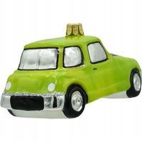 Bombka choinkowa ręcznie malowana - Auto Jasia Fasoli Miniak: zielony