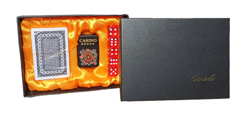 Zestaw Zapalniczka Benzynowa + Karty do Gry + 5 Kostek do gry w Kości na Arena.pl