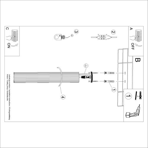 Plafon KARBON 60 czarny na Arena.pl