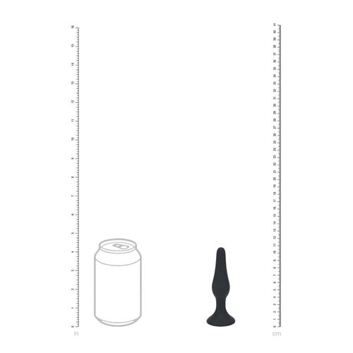 slim silicone anal plug - s - black na Arena.pl
