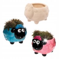 2x CERAMICZNE DONICZKI DO POMALOWANIA OWIECZKI OZDOBA WIELKANOCNA WIELKANOC