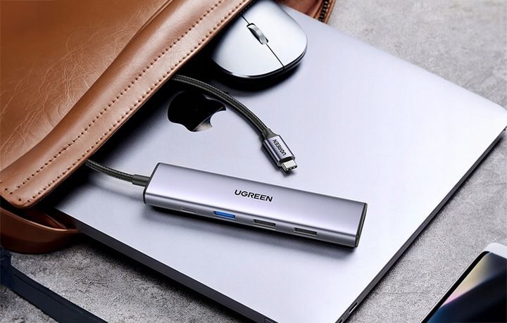 UGREEN ADAPTER ROZDZIELACZ HUB USB C 5W1 5X USB 2.0 3.0 HDMI PD 100W KABEL zdjęcie 3