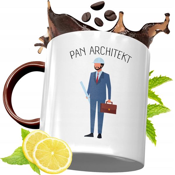 Kubek Bordowy Dla Architekta Na Urodziny Prezent Z Nadrukiem Ze Zdjęciem zdjęcie 1