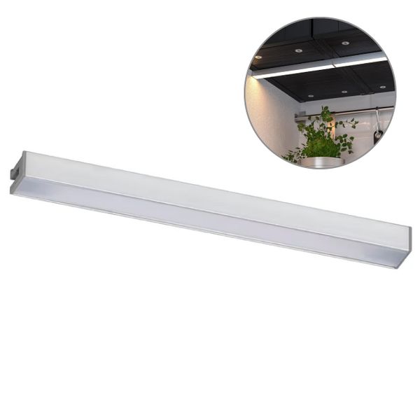 Listwa taśma oświetleniowa blatu kuchennego szafek Ściemniana 20 cm MITTLED srebrny zdjęcie 1
