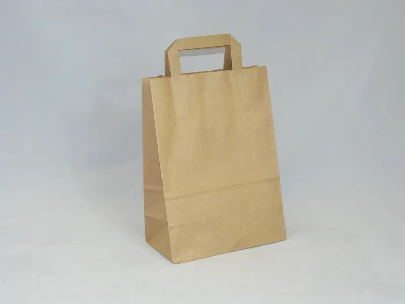 Torba papierowa beżowa 22 x 11 x 31 cm zdjęcie 1