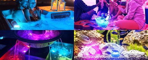 4x OŚWIETLENIE BASENU PODWODNE BASENOWE LAMPKA LED RGB Z PILOT na Arena.pl