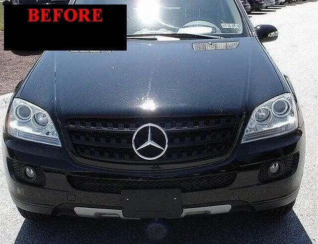 2006-2012 MERCEDES W164 ML - LIstwy chrom grill chromowane na atra zdjęcie 2