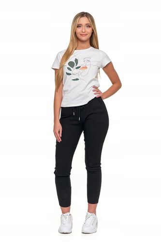 Spodnie Joggery Damskie Elastyczne z Wiązaniem Eleganckie Modne MORAJ na Arena.pl