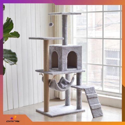 Drapak budka dla kota duży wysoki legowisko dla dużego kota drabinka słupek na Arena.pl