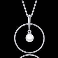 MINET Srebrny naszyjnik z naturalnymi perłami