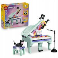 LEGO Creator 3w1 Dekoracyjny fortepian z kotem 31392 9+ 485 el.