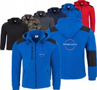 Bluza polarowa z kapturem TWÓJ HAFT LOGO NAPIS firmowa reklamowa 10 sztuk