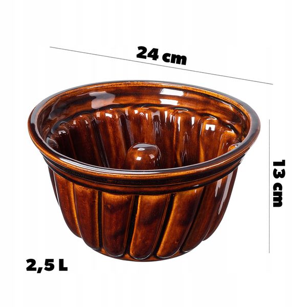 Kadax Forma do Babki z Kominem Ceramiczna 24cm zdjęcie 3