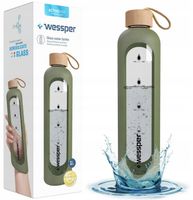 BUTELKA SZKLANA NA WODĘ BIDON Z ETUI 1000ml 1L WESSPER ACTIVEMAX