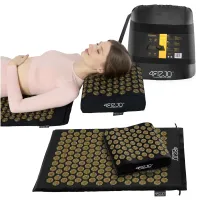 ergo Mata do akupresury z poduszką czarno-złoty