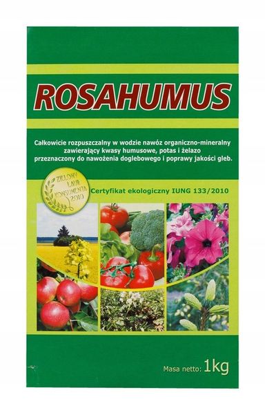 ROSAHUMUS 1kg nawóz organiczny kwasy humusowe POTAS POPRAWIA JAKOŚĆ GLEBY zdjęcie 8