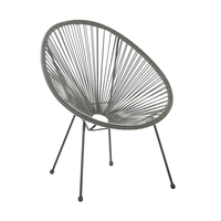 Krzesło rattanowe szare ACAPULCO II