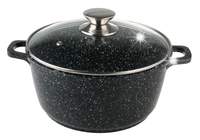 GARNEK MARMUROWY Czarny 28cm INDUKCJA 6,3l 7947
