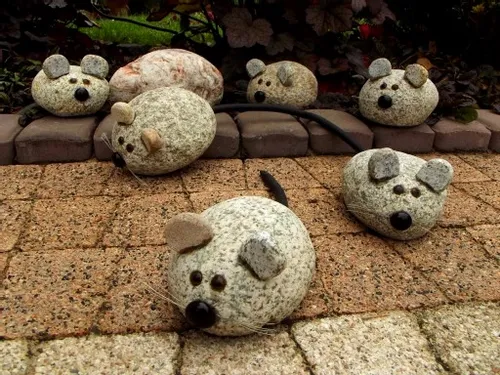 myszka z granitu ozdoba ogród prezent gartdeco1 na Arena.pl