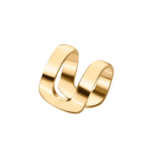 srebrny złocony mankiet do ucha - ksm6386y na Arena.pl