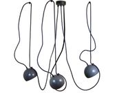 LAMPA WISZĄCA LOFT LUNA 3 SZARA Z CZARNYM 150MM GU10 HIT!!!