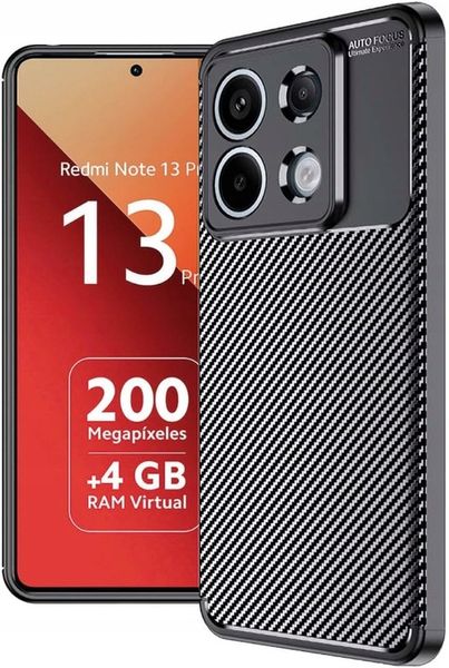 Etui ULTIMATE CARBON CASE PANCERNE do Xiaomi Redmi Note 13 PRO 4G + SZKŁO zdjęcie 3
