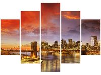 105CM 150CM OBRAZ 5 ELEM NOWOJORSKI KRAJOBRAZ DRUK