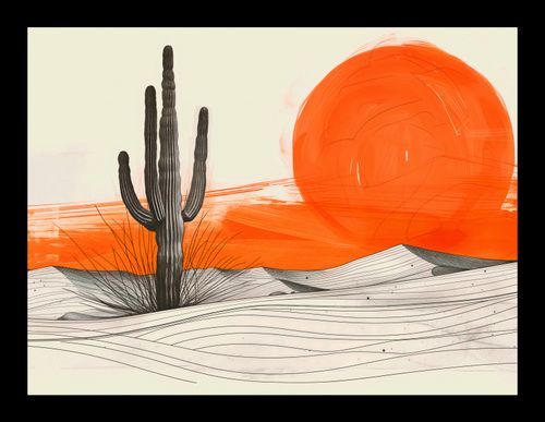 Plakat 20x15cm Kaktus Saguaro na Arena.pl