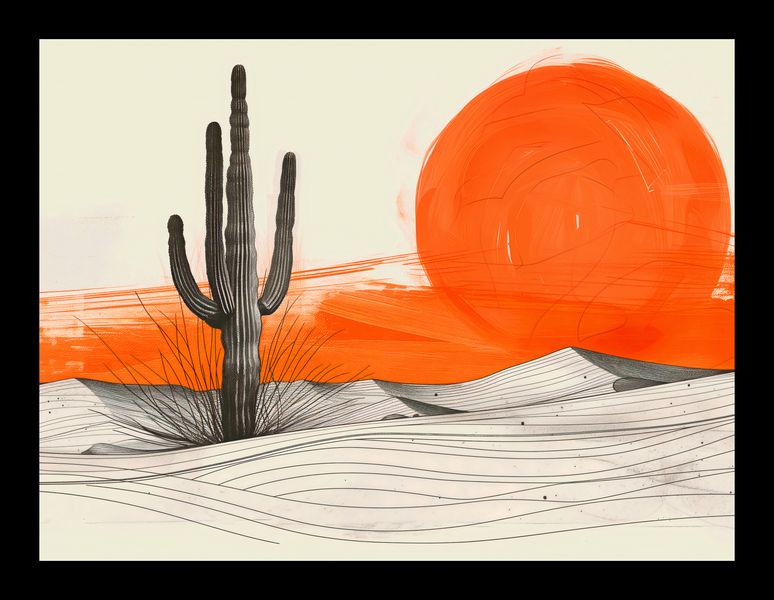 Plakat 20x15cm Kaktus Saguaro zdjęcie 2
