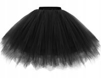 Tutu spódnica dla kobiet vintage tiul kostium na Halloween – czarna M