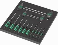 wkładka piankowa z wkrętakami do śrub i wkrętów torx 14cz