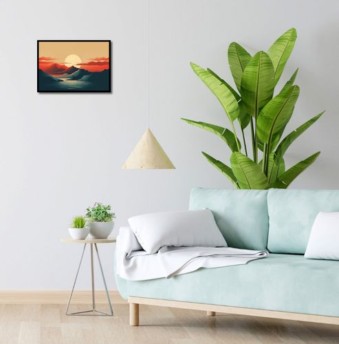 Plakat 42x29,7cm Zachód Słońca nad Górami na Arena.pl