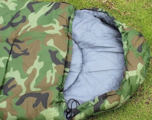 ŚPIWÓR KOŁDRA DUŻY CIEPŁY MORO Z KAPTUREM 200x70 MUMIA TURYSTYCZNY na Arena.pl