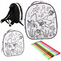 KREATYWNY PLECAK DLA DZIECI PRZEDSZKOLE ZABAWA DO KOLOROWANIA GRATIS PISAKI