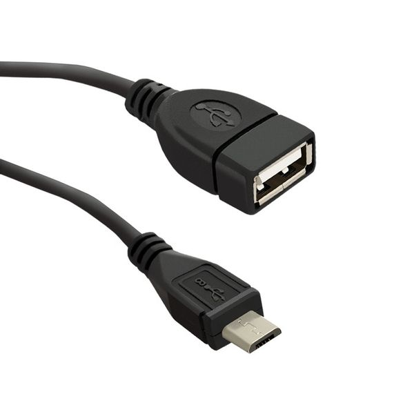 Qoltec Kabel USB OTG 2.0 A żeński | Micro USB B męski | 0.2m zdjęcie 1