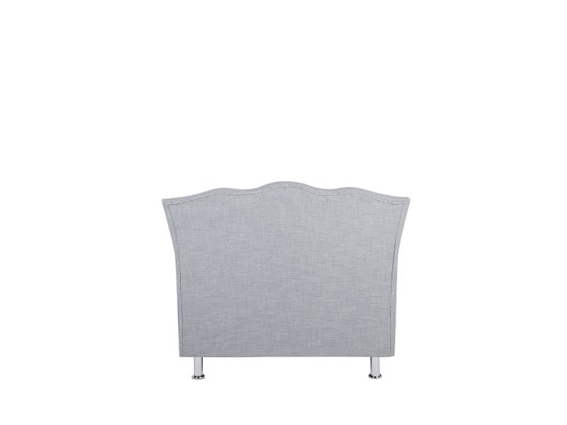 Łóżko z pojemnikiem tapicerowane 90 x 200 cm szare METZ zdjęcie 7