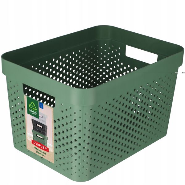 Curver Pojemnik Pudełko Ażurowe Eko 17 L Zielony zdjęcie 1