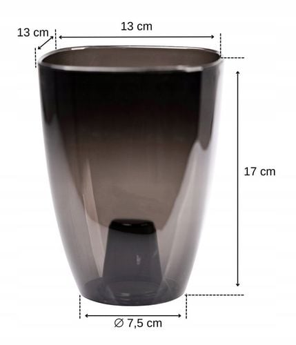 3 x OSŁONKA OSŁONA DONICZKA NA STORCZYK 12CM GRAFIT na Arena.pl