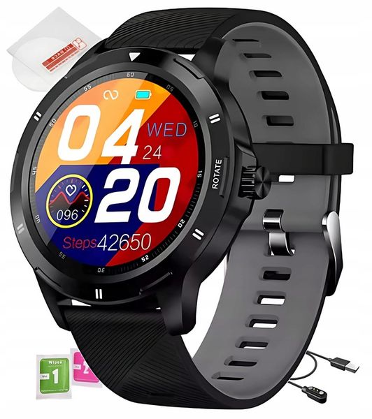 ZEGAREK SMARTWATCH SPORTOWY ROZMOWY MĘSKI DAMSKI POLSKIE MENU CZARNY zdjęcie 10