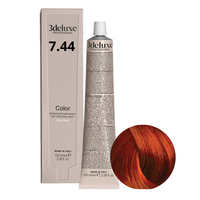 3DELUXE Farba do włosów - Intensywny Miedziany Blond 7.44 - 100ml