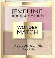 eveline wonder match paleta do konturowania 4w1 bronzer róż 01
