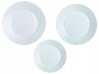 2 x Serwis obiadowy Harena Luminarc 18el białe talerze
