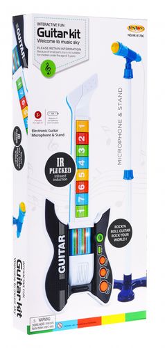 INTERAKTYWNA GITARA DLA DZIECI Z MIKROFONEM I ŚWIATŁEM na Arena.pl