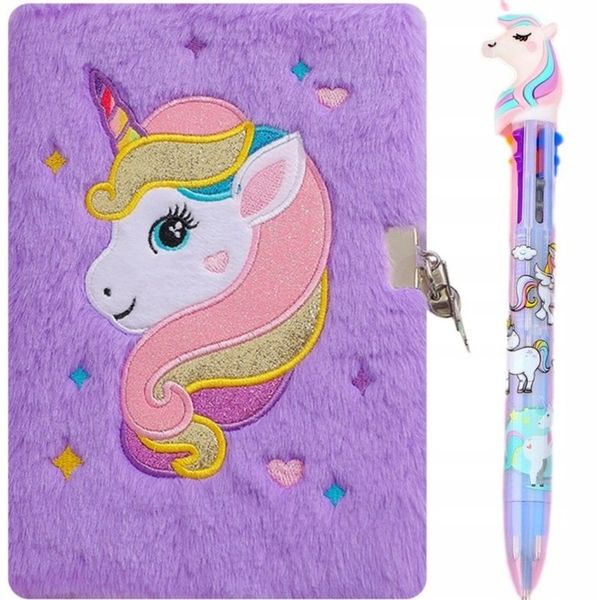 PAMIĘTNIK JEDNOROŻEC+ HAFT DIAMENTOWY DŁUGOPIS NOTESIK UNICORN SZKOLNY zdjęcie 3