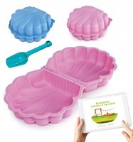 XXL DUŻA PIASKOWNICA BASEN 2W1 MUSZELKA + zabawka